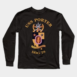 USS Porter wo Backgrd wo Txt Long Sleeve T-Shirt